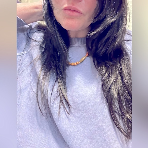 »-»WoOdEn BeAdEd DaNgLes aRtWoRk«-«mOdErM MiNaLmIsT BoHeMiAn BeAdEd JeWeLeRy 2pc - Picture 9 of 15